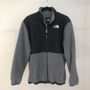 North Face Grey Fleece Zip-Up